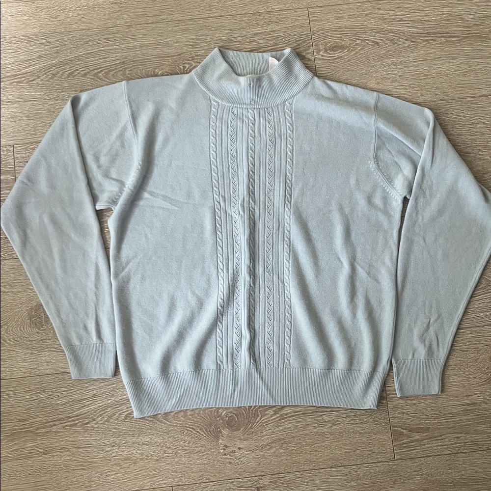 Vintage Light Lavender Mock Neck Sweater